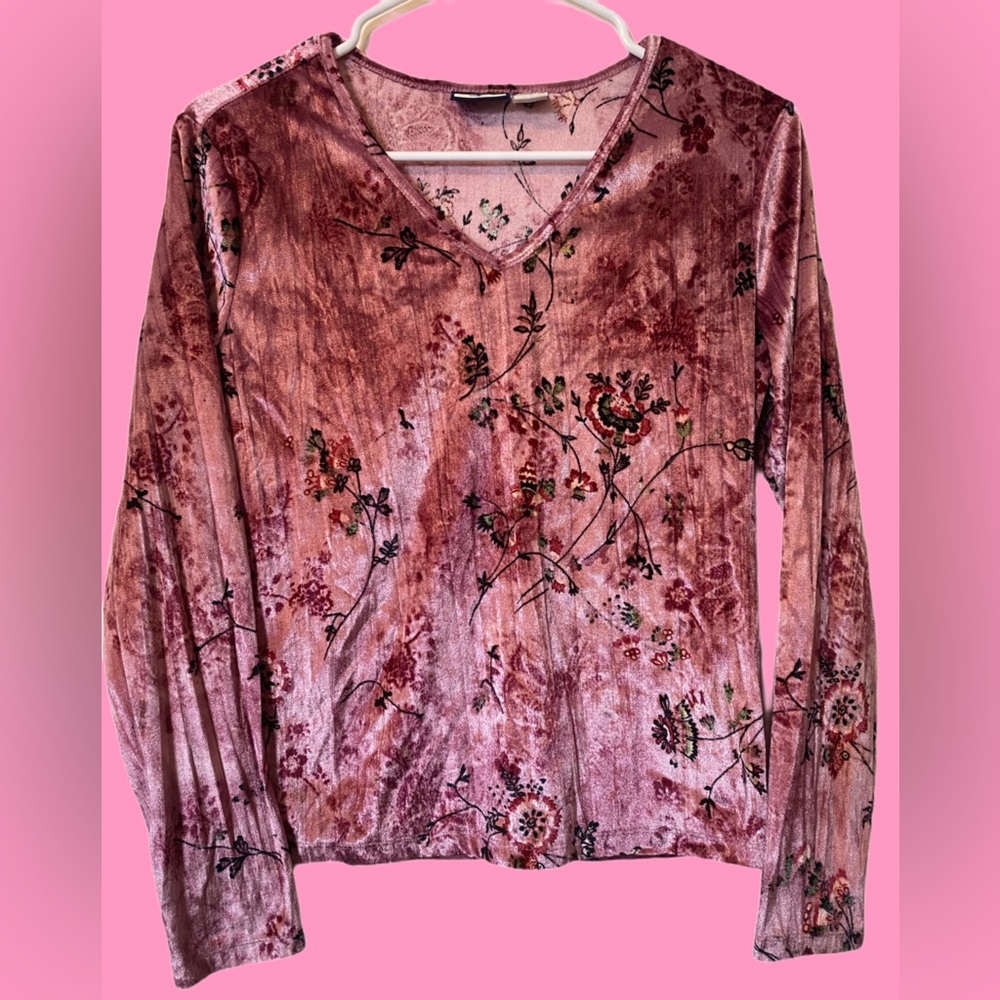 Vintage Pink Velvet Longsleeve
